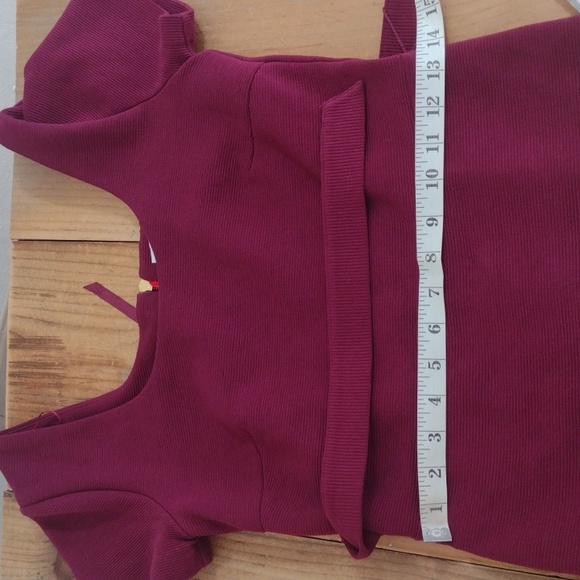 Boden Dark Pink Elsa Ottoman Ribbed Knit Body Con Sheath Dress w Belt - Picture 14 of 14